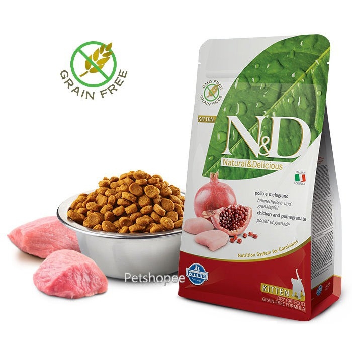 法米納Farmina- ND挑嘴幼母貓天然無穀糧-雞肉石榴 5kg